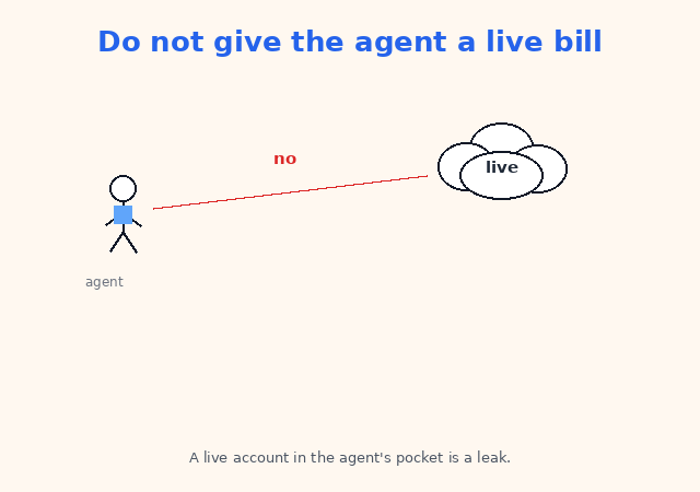 An agent can call the local emulator. The real cloud stays shut.